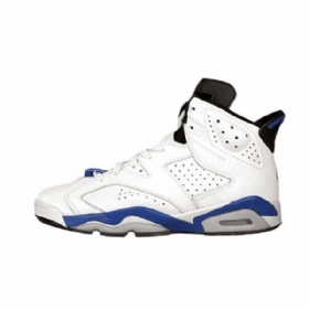 Nike Air Jordan 6 Retro Sports Sko Herre Hvite Blå