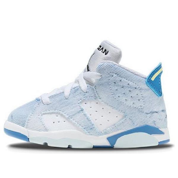 Nike Air Jordan 6 Retro Td Sko Barn Blå