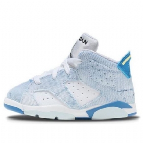 Nike Air Jordan 6 Retro Td Sko Barn Blå