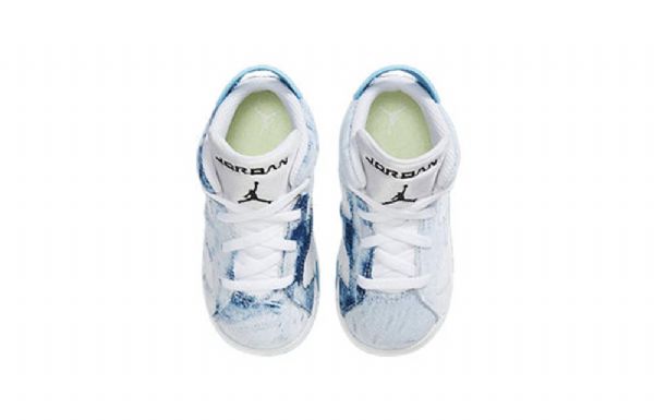 Nike Air Jordan 6 Retro Td Sko Barn Blå