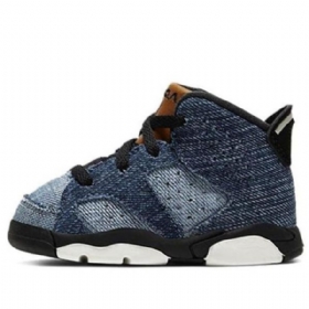 Nike Air Jordan 6 Retro Td Sko Barn Blå