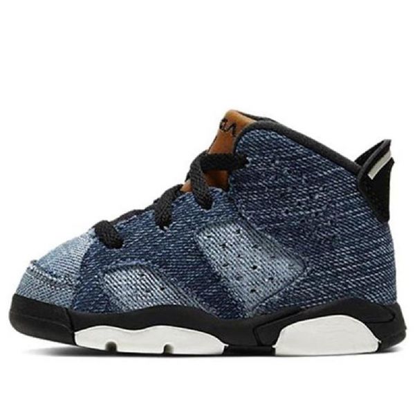 Nike Air Jordan 6 Retro Td Sko Barn Blå