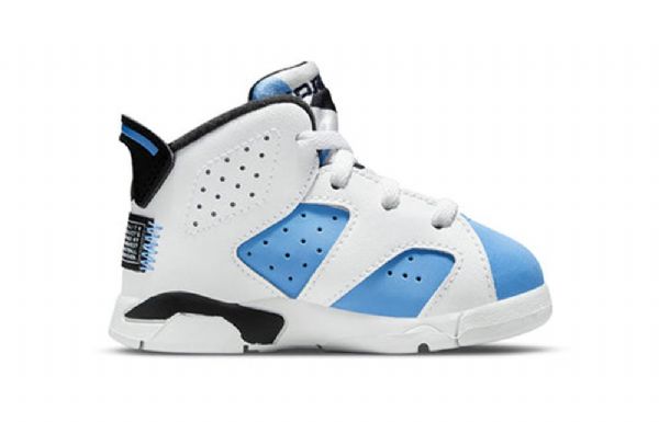 Nike Air Jordan 6 Retro Td Sko Barn Blå Hvite