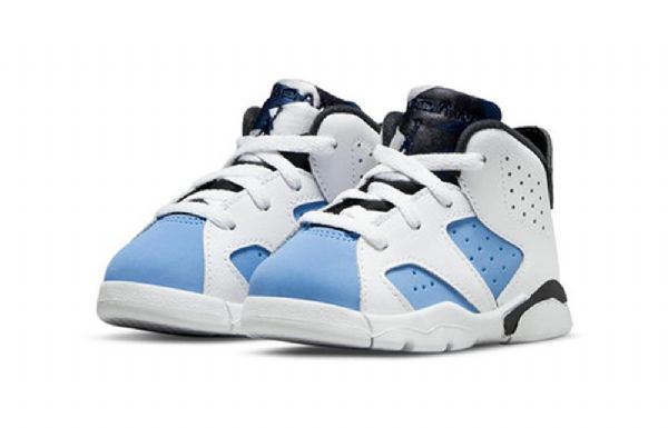 Nike Air Jordan 6 Retro Td Sko Barn Blå Hvite