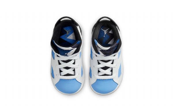 Nike Air Jordan 6 Retro Td Sko Barn Blå Hvite