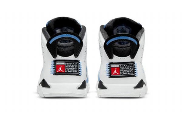 Nike Air Jordan 6 Retro Td Sko Barn Blå Hvite