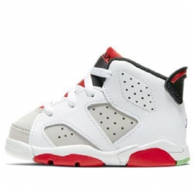 Nike Air Jordan 6 Retro Td Sko Barn Grå Rød