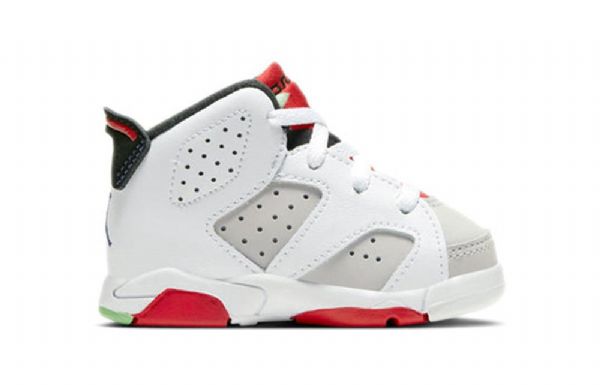 Nike Air Jordan 6 Retro Td Sko Barn Grå Rød