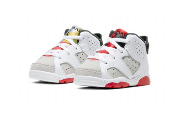 Nike Air Jordan 6 Retro Td Sko Barn Grå Rød