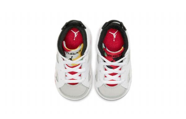 Nike Air Jordan 6 Retro Td Sko Barn Grå Rød