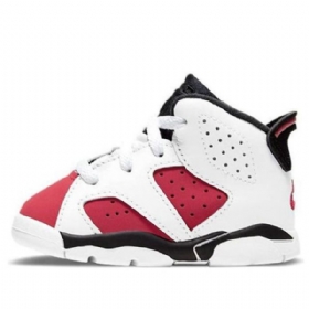 Nike Air Jordan 6 Retro Td Sko Barn Hvite