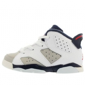 Nike Air Jordan 6 Retro Td Sko Barn Hvite