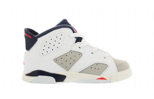 Nike Air Jordan 6 Retro Td Sko Barn Hvite