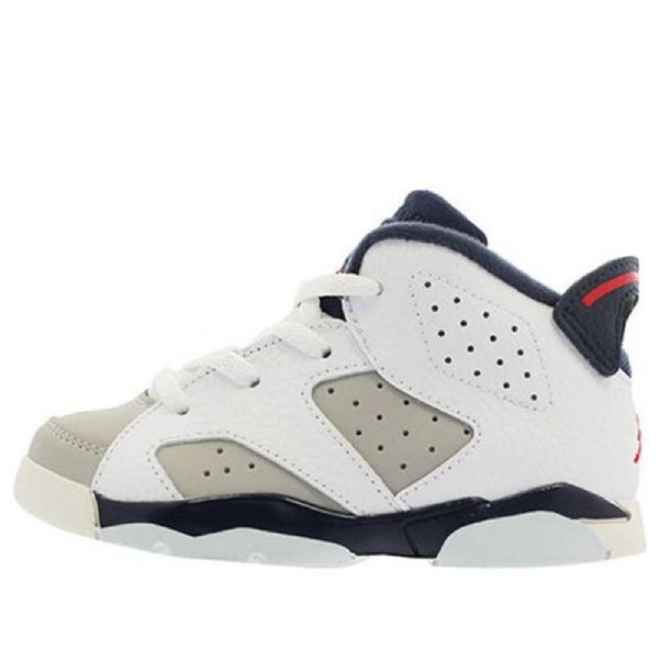 Nike Air Jordan 6 Retro Td Sko Barn Hvite