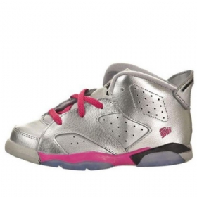 Nike Air Jordan 6 Retro Td Sko Barn Lyse Lilla