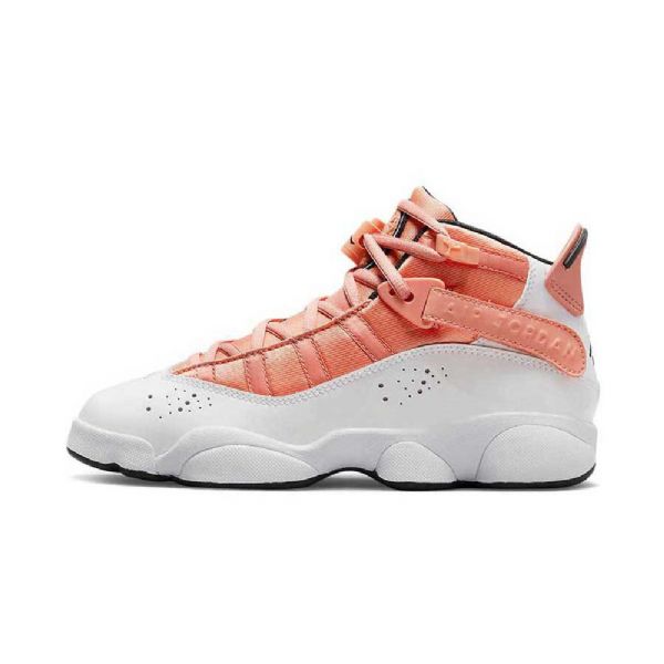 Nike Air Jordan 6 Rings Gs Madder Root Sko Dame Korall Hvite