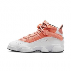 Nike Air Jordan 6 Rings Gs Madder Root Sko Dame Korall Hvite