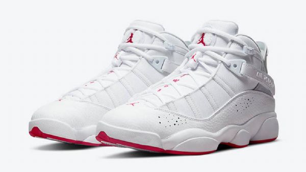 Nike Air Jordan 6 Rings Sko Dame Hvite Rød