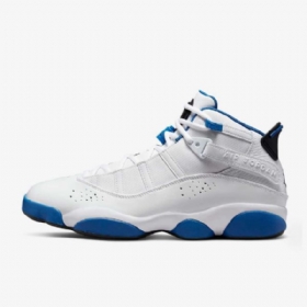 Nike Air Jordan 6 Rings Sko Herre Hvite Grå Blå