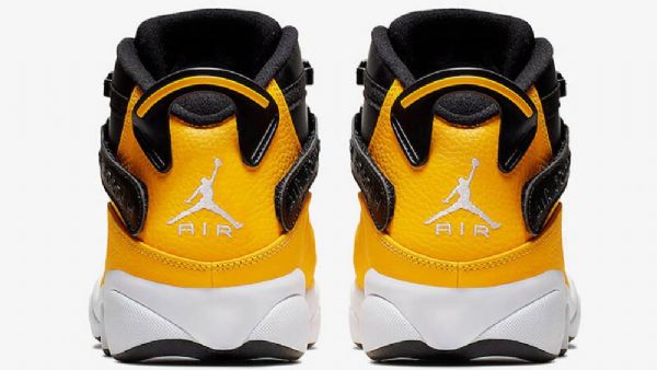 Nike Air Jordan 6 Rings Taxi Sko Herre Svarte Gul