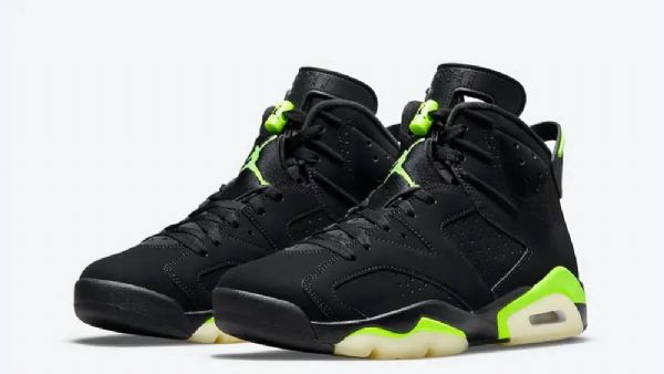 Nike Air Jordan 6 Sko Dame Svarte Grønn