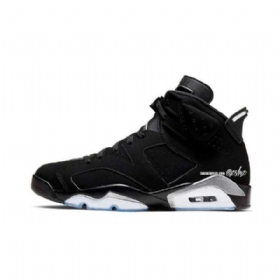 Nike Air Jordan 6 Sko Dame Svarte Sølv