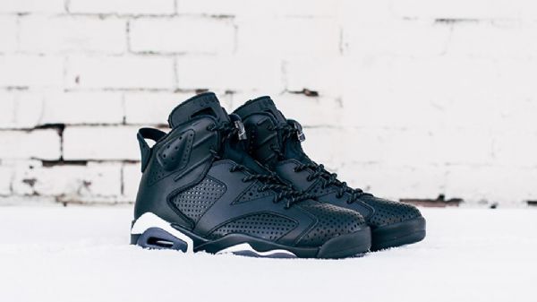 Nike Air Jordan 6 Sko Herre Svarte