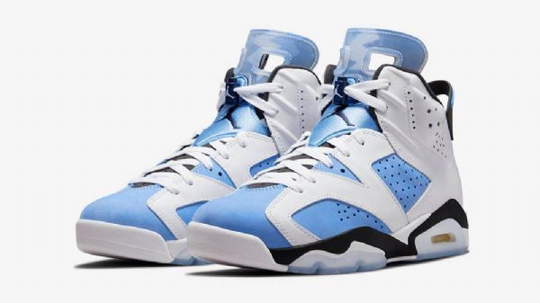 Nike Air Jordan 6 Unc Sko Dame Blå Hvite
