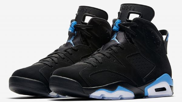 Nike Air Jordan 6 Unc Sko Herre Svarte Blå