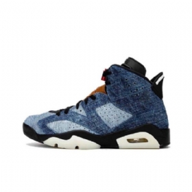 Nike Air Jordan 6 Washed Sko Dame Blå