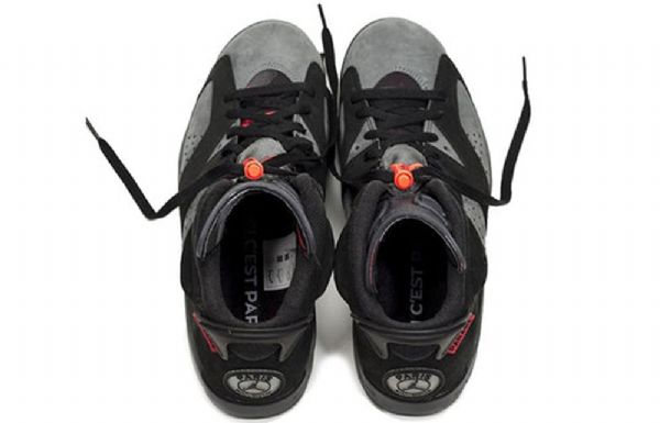 Nike Paris Saint-germain X Air Jordan 6 Retro Basketball Shoes Herre Grå