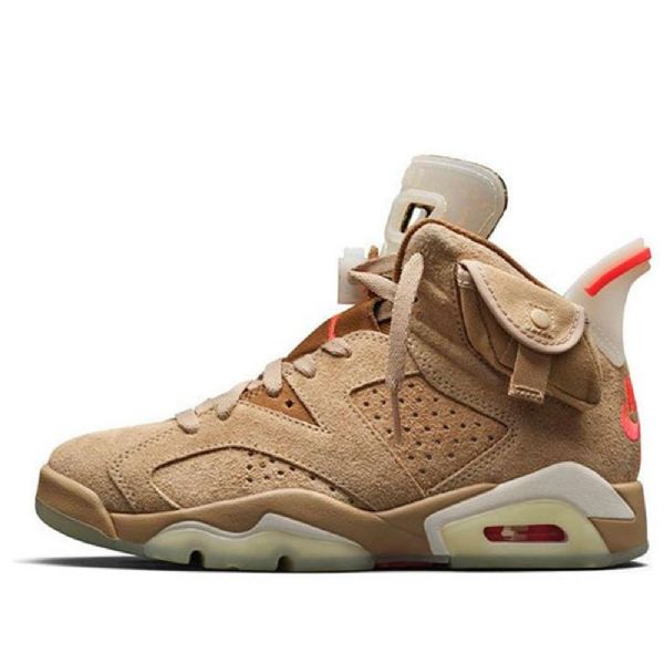 Nike Travis Scott X Air Jordan 6 Retro Basketball Shoes Herre Khaki