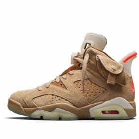 Nike Travis Scott X Air Jordan 6 Retro Basketball Shoes Herre Khaki