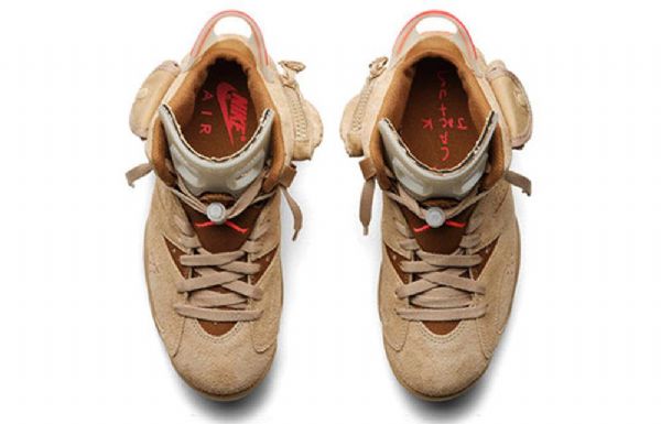 Nike Travis Scott X Air Jordan 6 Retro Basketball Shoes Herre Khaki