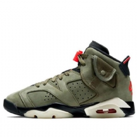 Nike Travis Scott X Air Jordan 6 Retro Gs Basketsko Herre Olivengrønne