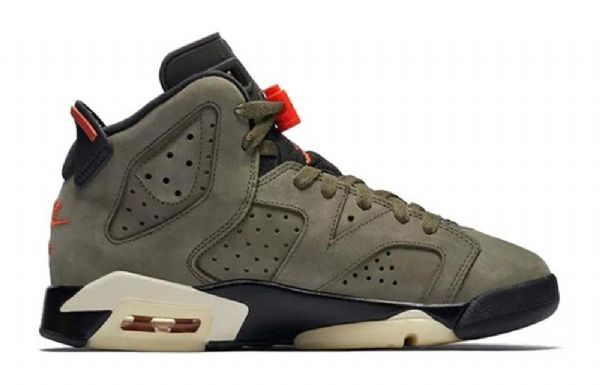 Nike Travis Scott X Air Jordan 6 Retro Gs Basketsko Herre Olivengrønne
