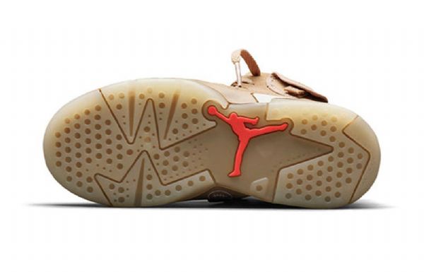 Nike Travis Scott X Air Jordan 6 Retro Ps Basketball Shoes Herre Khaki