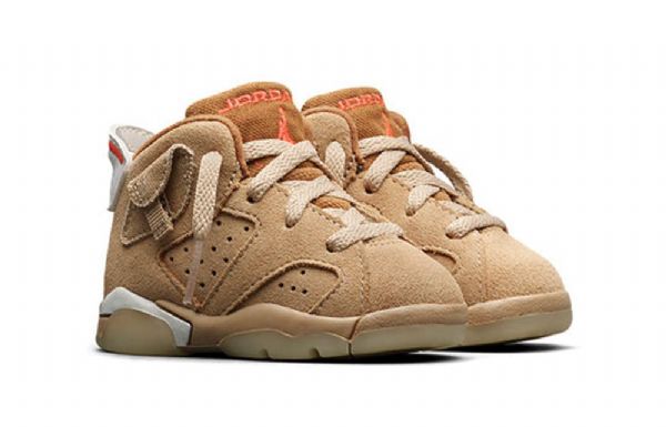 Nike Travis Scott X Air Jordan 6 Retro Td Sko Barn Khaki