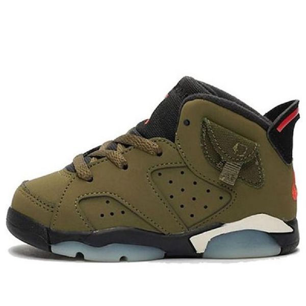 Nike Travis Scott X Air Jordan 6 Retro Td Sko Barn Olivengrønne