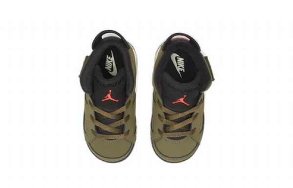 Nike Travis Scott X Air Jordan 6 Retro Td Sko Barn Olivengrønne