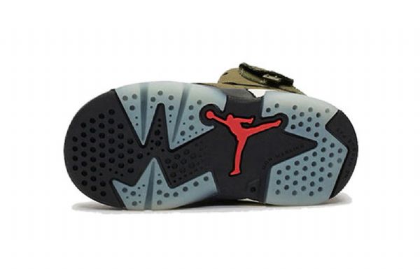 Nike Travis Scott X Air Jordan 6 Retro Td Sko Barn Olivengrønne