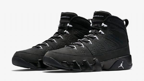Nike Air Jordan 9 Anthracite Sko Herre Svarte