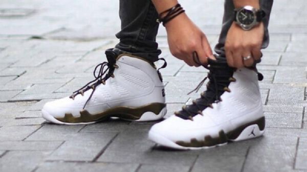 Nike Air Jordan 9 Militia Sko Herre Hvite Grønn