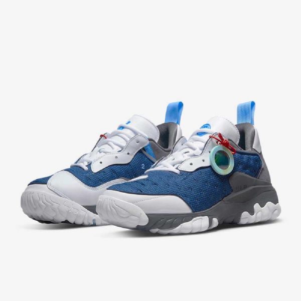 Nike Air Jordan Delta 2 X Clot Sko Herre Hvite Grå Marineblå