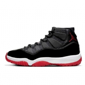 Nike Air Jordan 11 Bred Sko Dame Svarte