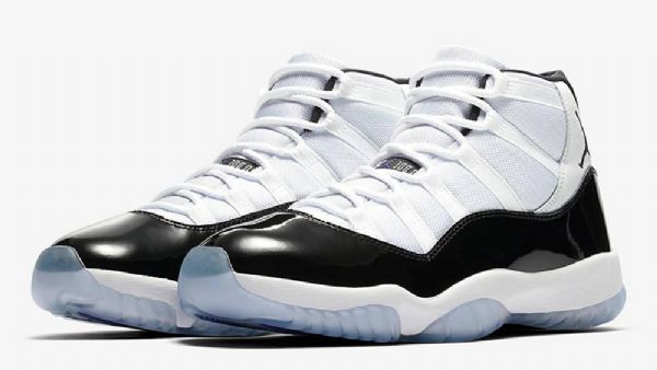 Nike Air Jordan 11 Concord Sko Herre Hvite Svarte