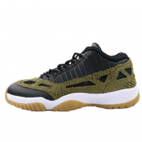 Nike Air Jordan 11 Ie Low Tops Croc Sko Herre Olivengrønne Svarte