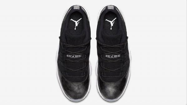 Nike Air Jordan 11 Low Tops Barons Sko Herre Svarte