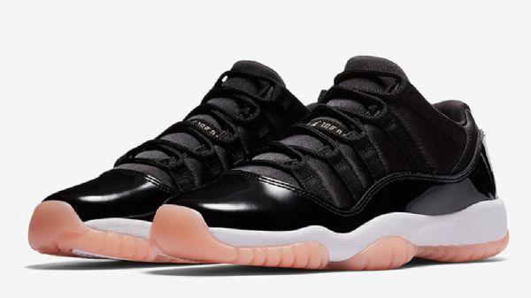 Nike Air Jordan 11 Low Tops Bleached Gg Sko Herre Svarte