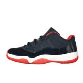 Nike Air Jordan 11 Low Tops Bred Sko Herre Svarte